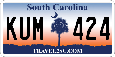 SC license plate KUM424