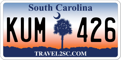 SC license plate KUM426