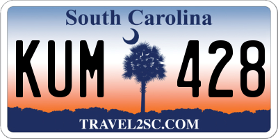 SC license plate KUM428