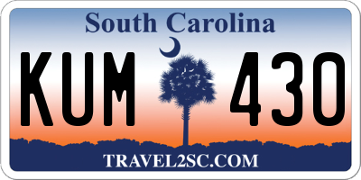 SC license plate KUM430