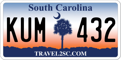SC license plate KUM432