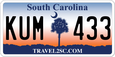 SC license plate KUM433