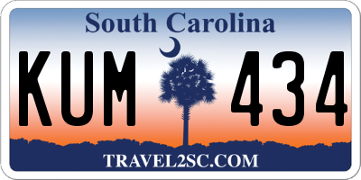 SC license plate KUM434