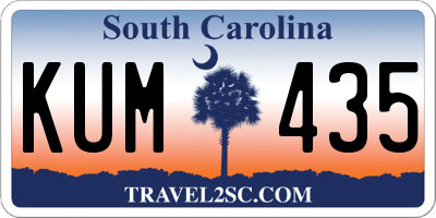SC license plate KUM435