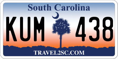 SC license plate KUM438