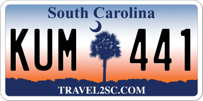 SC license plate KUM441