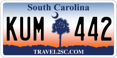 SC license plate KUM442