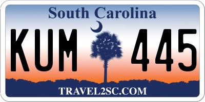 SC license plate KUM445