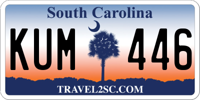 SC license plate KUM446