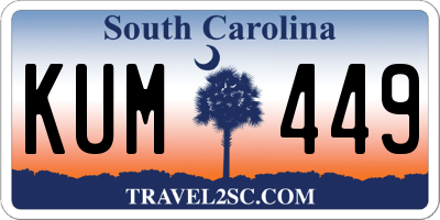 SC license plate KUM449
