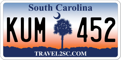 SC license plate KUM452