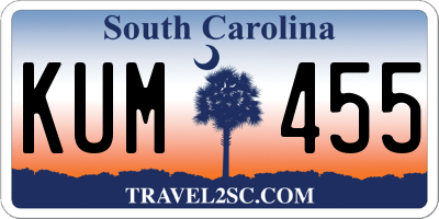 SC license plate KUM455