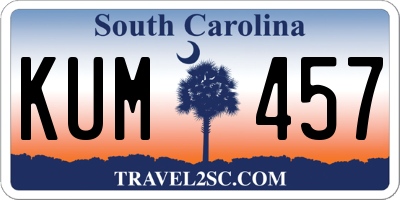 SC license plate KUM457