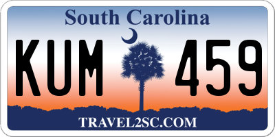 SC license plate KUM459