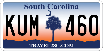 SC license plate KUM460