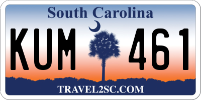 SC license plate KUM461