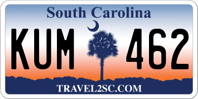 SC license plate KUM462