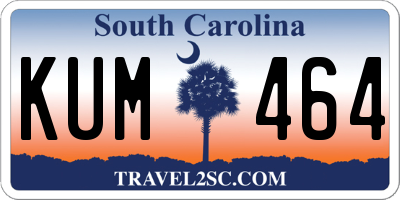 SC license plate KUM464