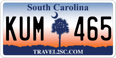 SC license plate KUM465