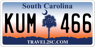 SC license plate KUM466