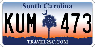 SC license plate KUM473