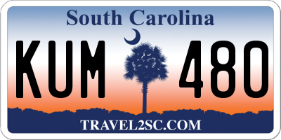 SC license plate KUM480