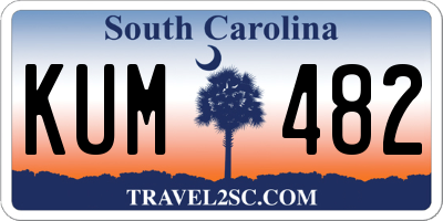 SC license plate KUM482