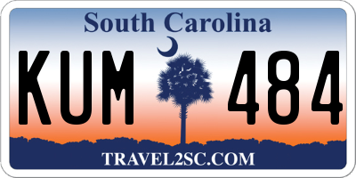 SC license plate KUM484