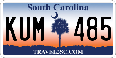 SC license plate KUM485