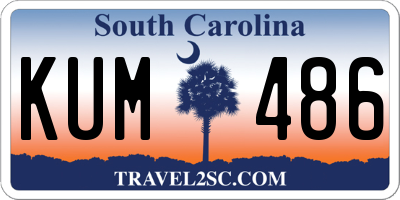SC license plate KUM486