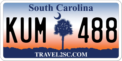 SC license plate KUM488