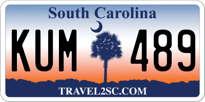 SC license plate KUM489