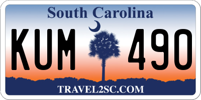SC license plate KUM490