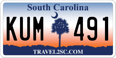 SC license plate KUM491