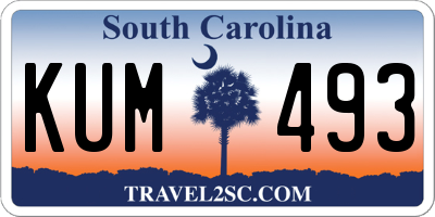 SC license plate KUM493