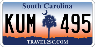 SC license plate KUM495
