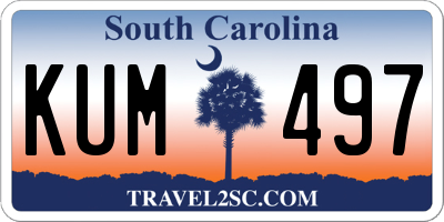 SC license plate KUM497