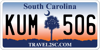 SC license plate KUM506