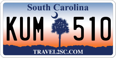 SC license plate KUM510