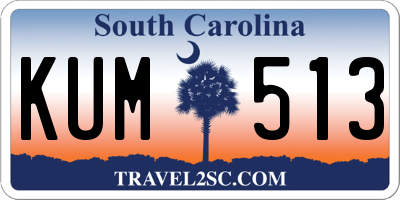 SC license plate KUM513