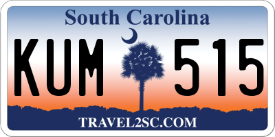 SC license plate KUM515