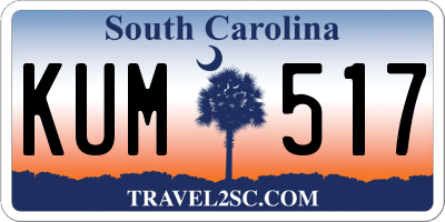 SC license plate KUM517