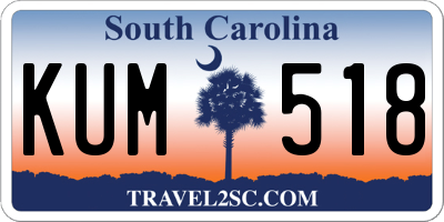 SC license plate KUM518