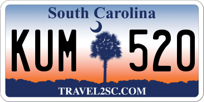 SC license plate KUM520
