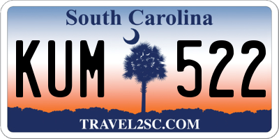 SC license plate KUM522