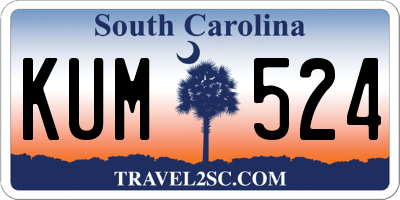 SC license plate KUM524