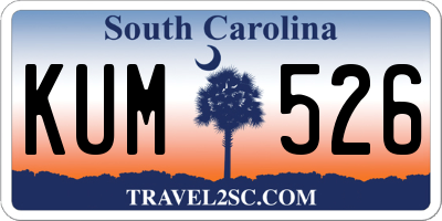 SC license plate KUM526