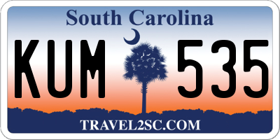 SC license plate KUM535