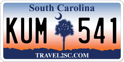 SC license plate KUM541