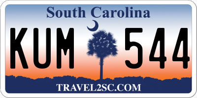 SC license plate KUM544
